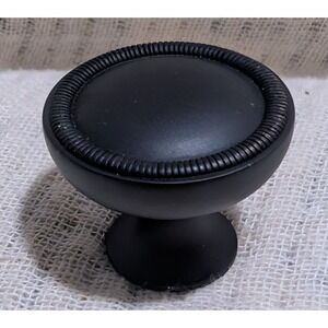 MNG Hardware Black Round Decorative Rope Edge Cabinet Drawer Knob‎ with Screw